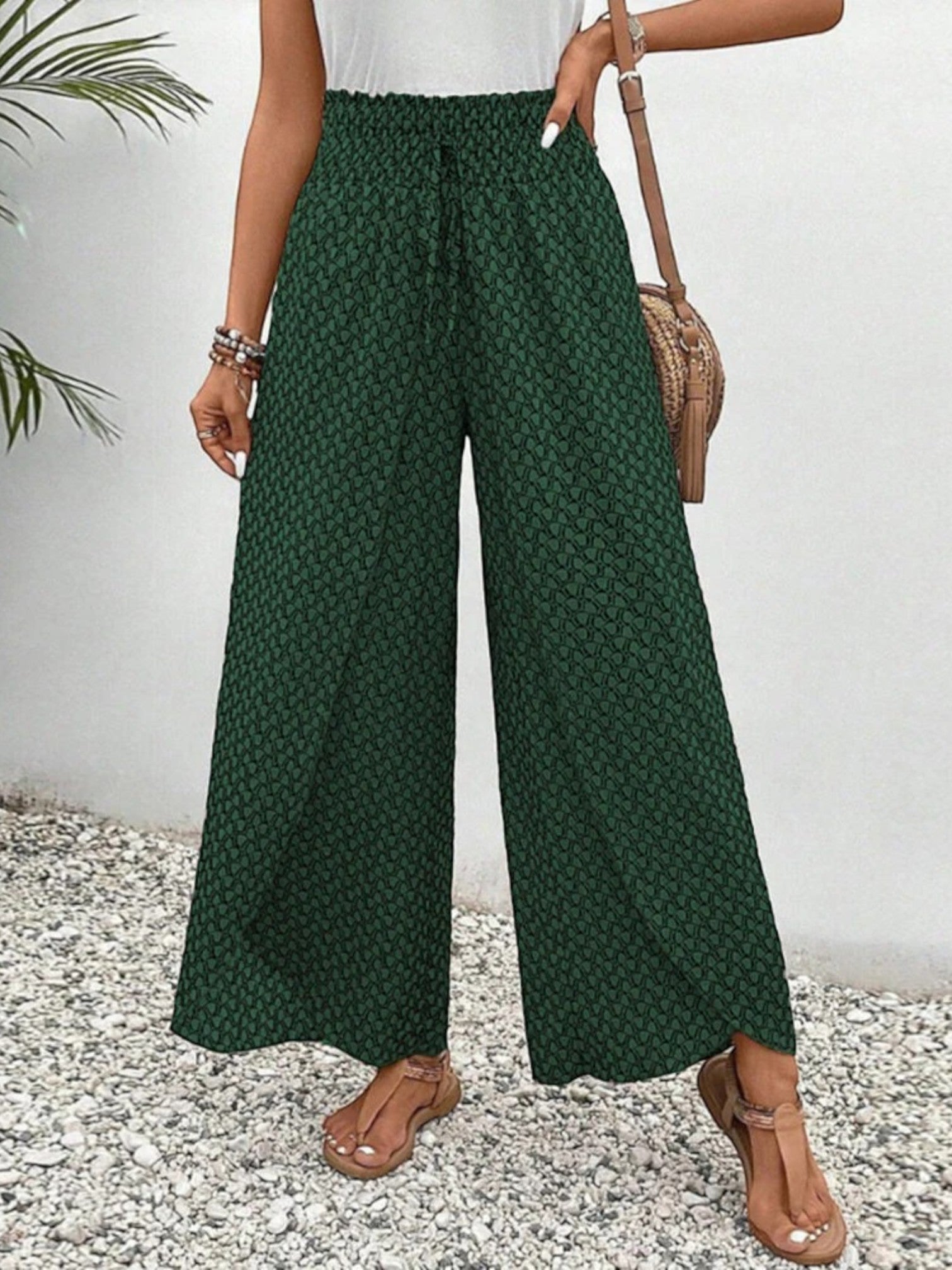 Adèle | Zomerbroek Met Wijde Pijpen | Hoge Taille