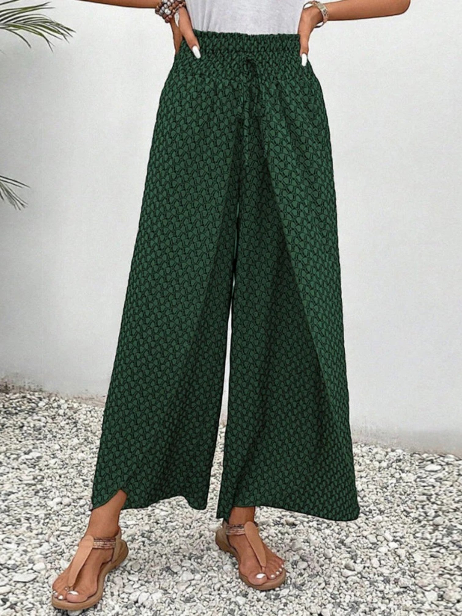 Adèle | Zomerbroek Met Wijde Pijpen | Hoge Taille
