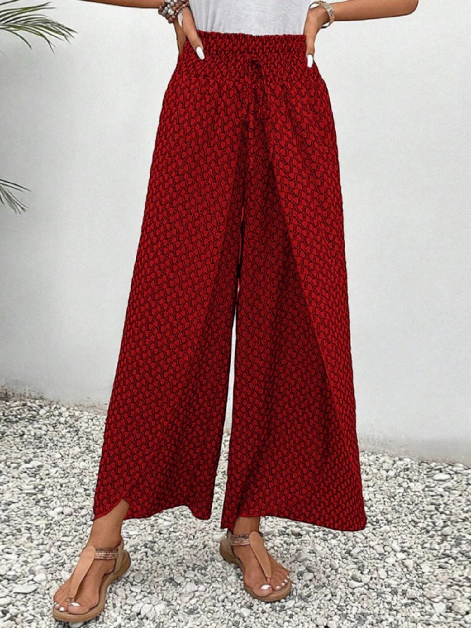 Adèle | Zomerbroek Met Wijde Pijpen | Hoge Taille