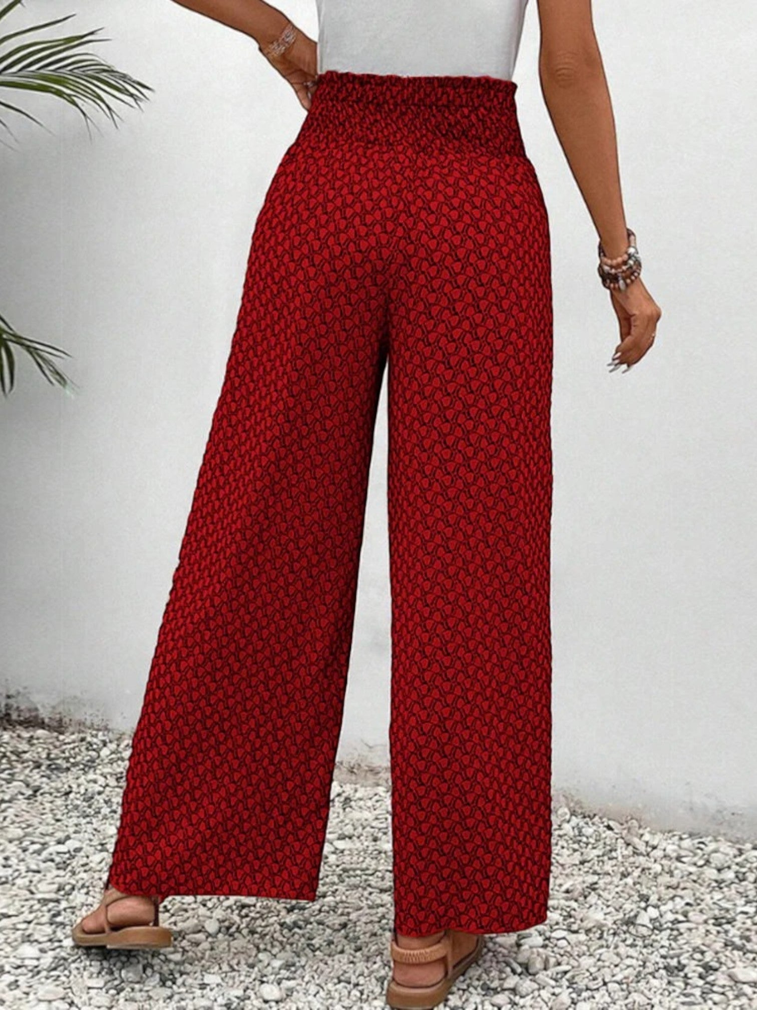 Adèle | Zomerbroek Met Wijde Pijpen | Hoge Taille
