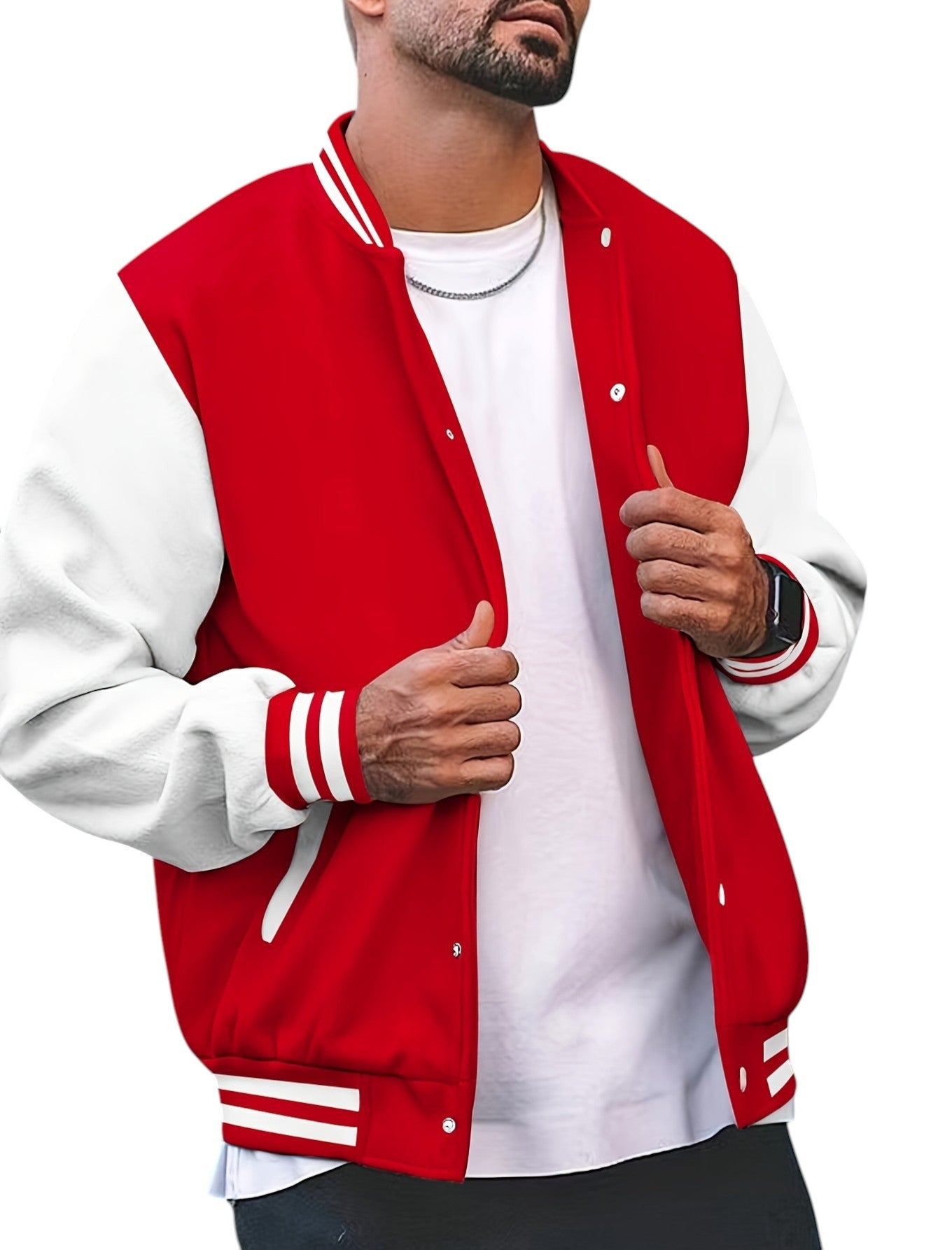 Klassieke Varsity Jas – Heren Casual Baseball Jack met Regular Fit