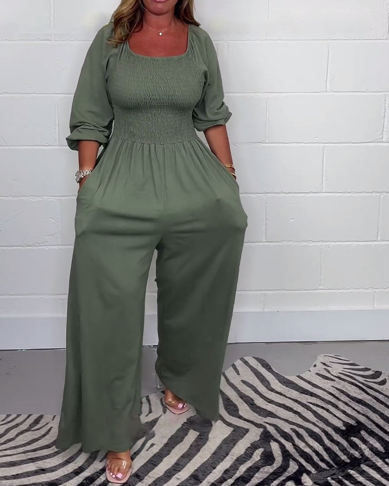 Stijlvolle Dames Jumpsuit Met Wijde Pijpen
