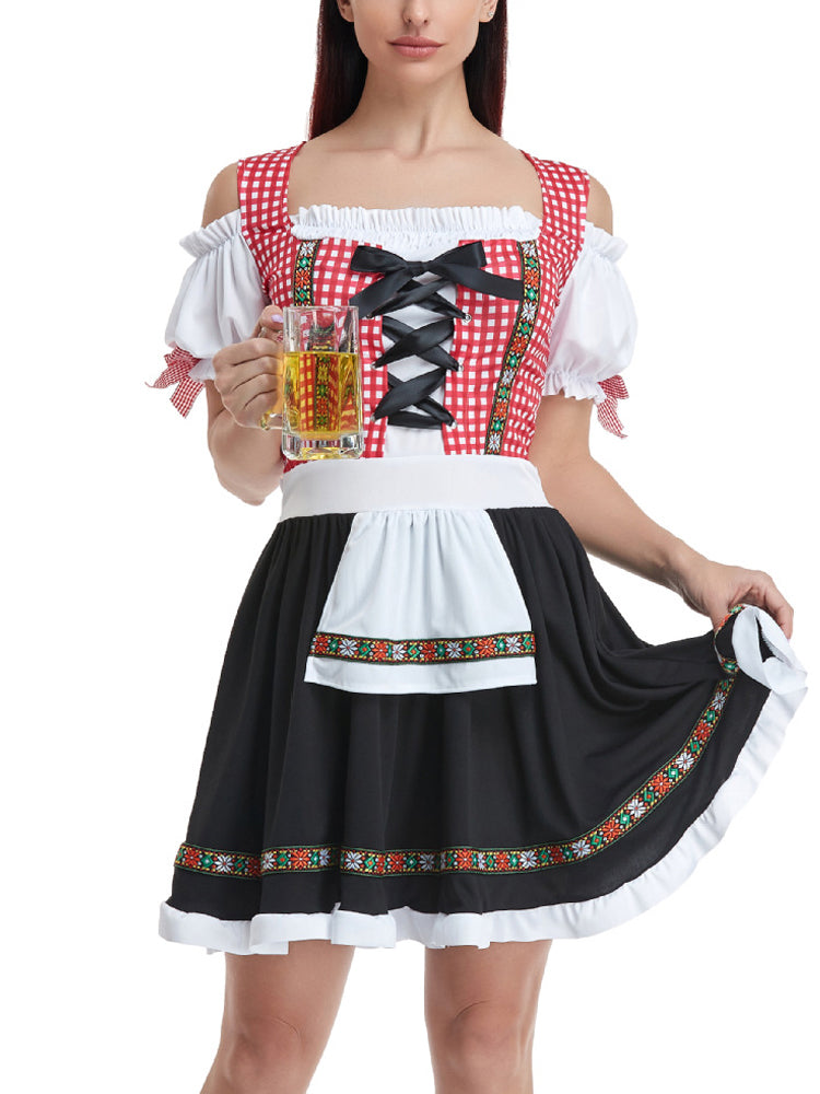 Klassieke Oktoberfest Dirndljurk | Geruit Patroon