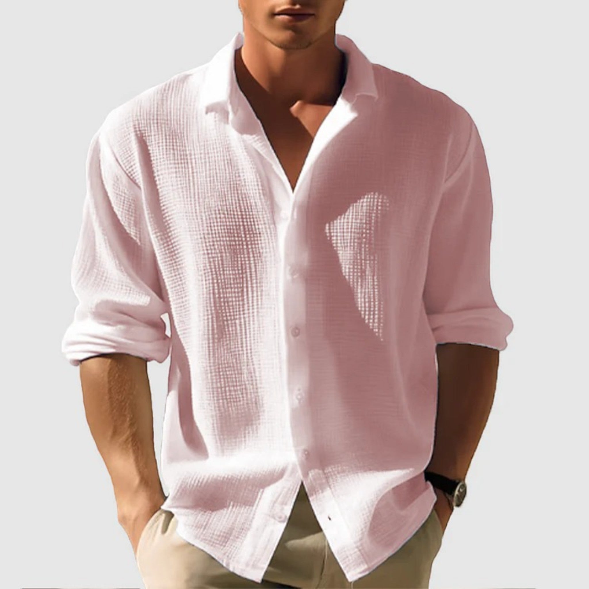 Sacha | Zomer Overhemd Voor Heren | Casual & Lange Mouwen