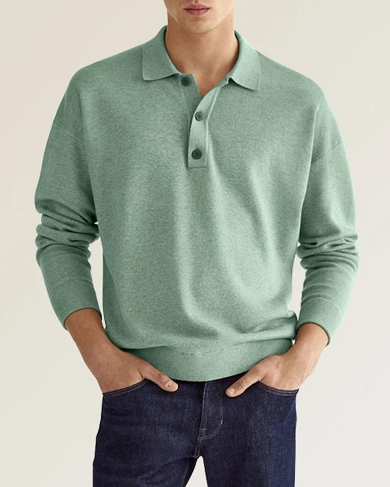 Klassieke Polo Met Lange Mouwen Heren