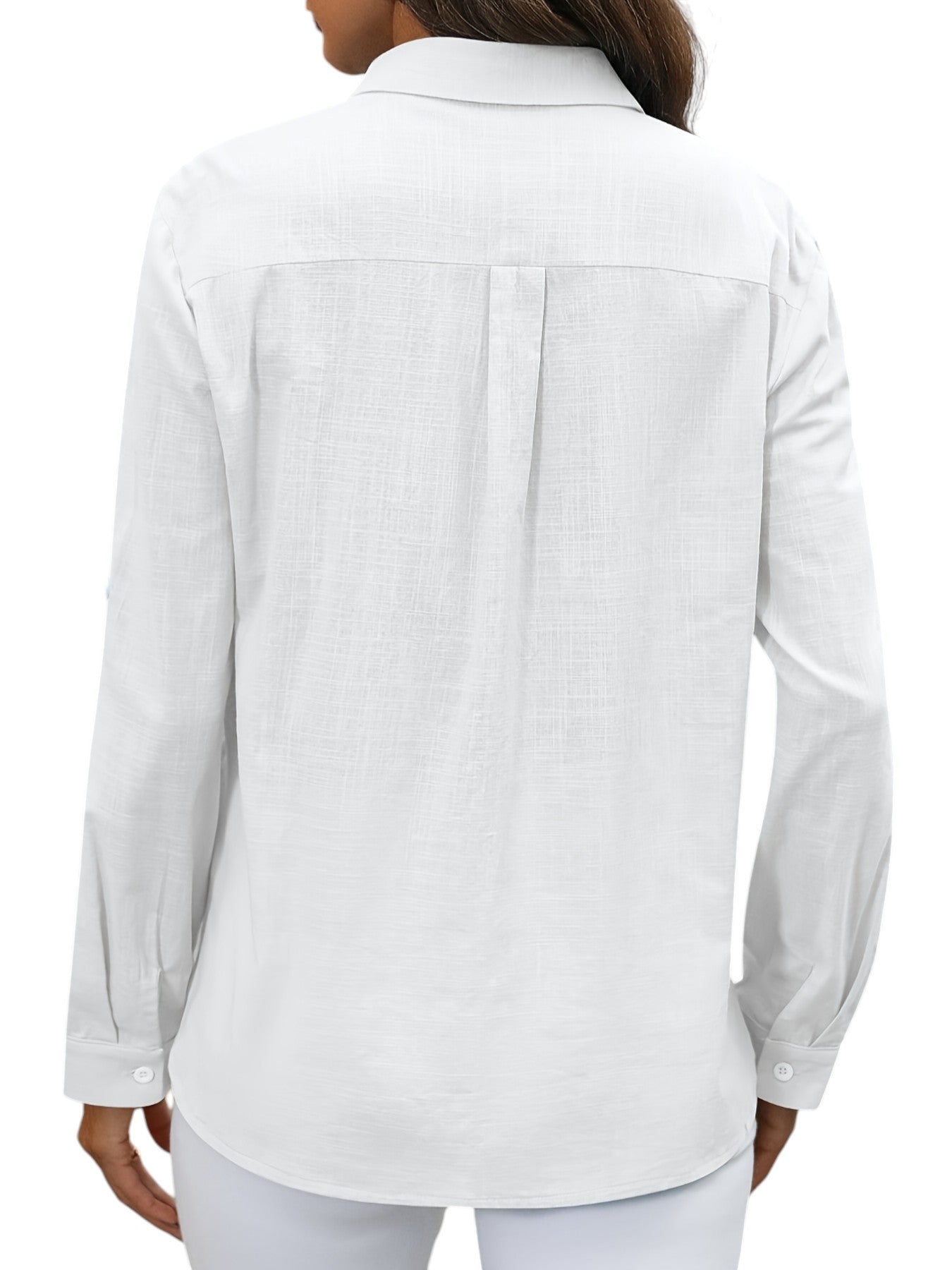 Linnen Dames Blouse In Effen Kleuren