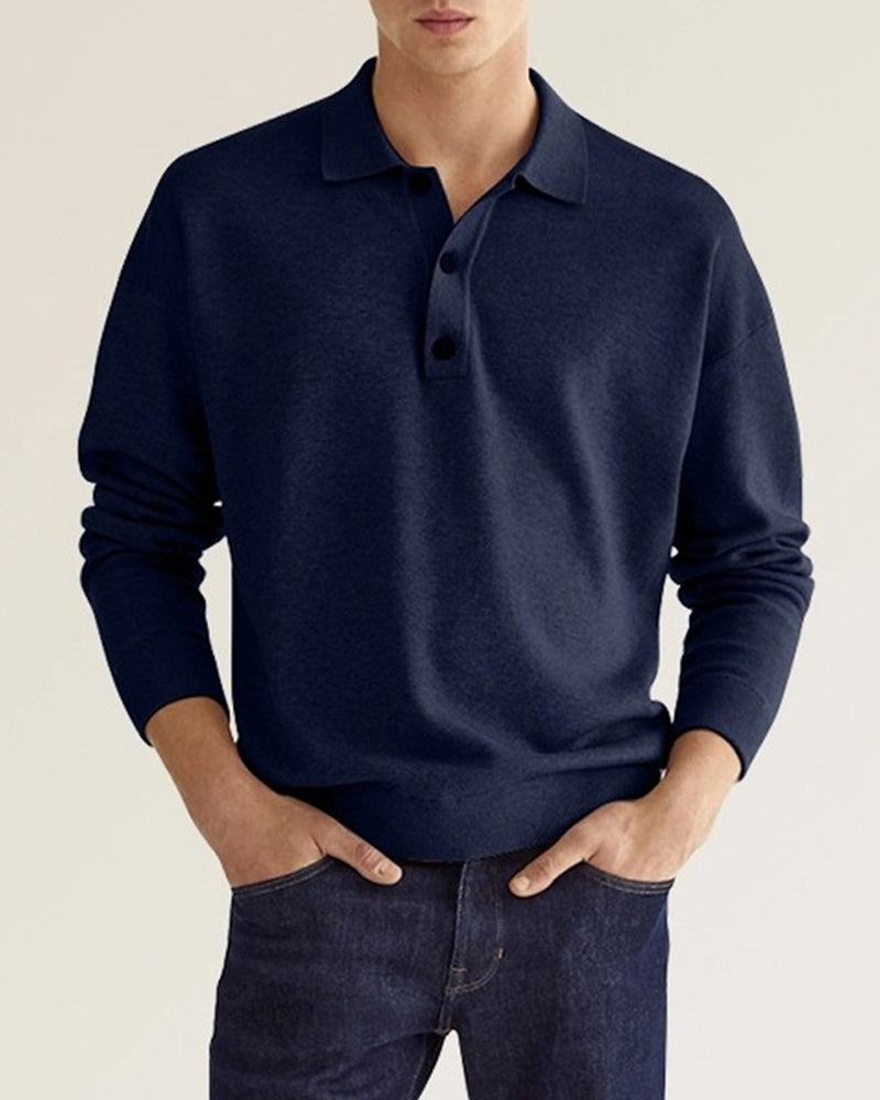 Klassieke Polo Met Lange Mouwen Heren