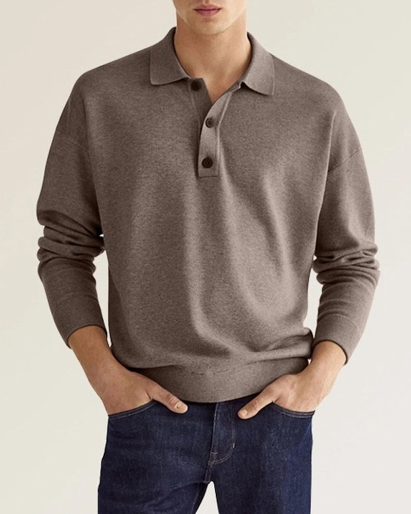 Klassieke Polo Met Lange Mouwen Heren