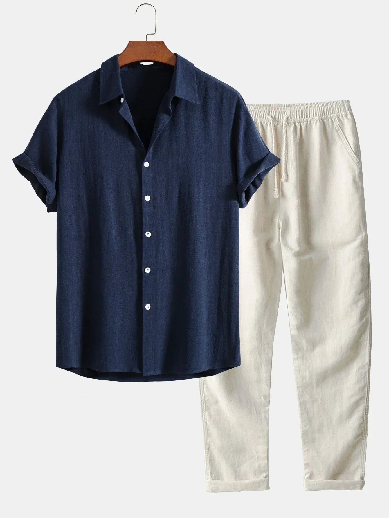 Steve's - Linnen Zomer Set Overhemd & Broek