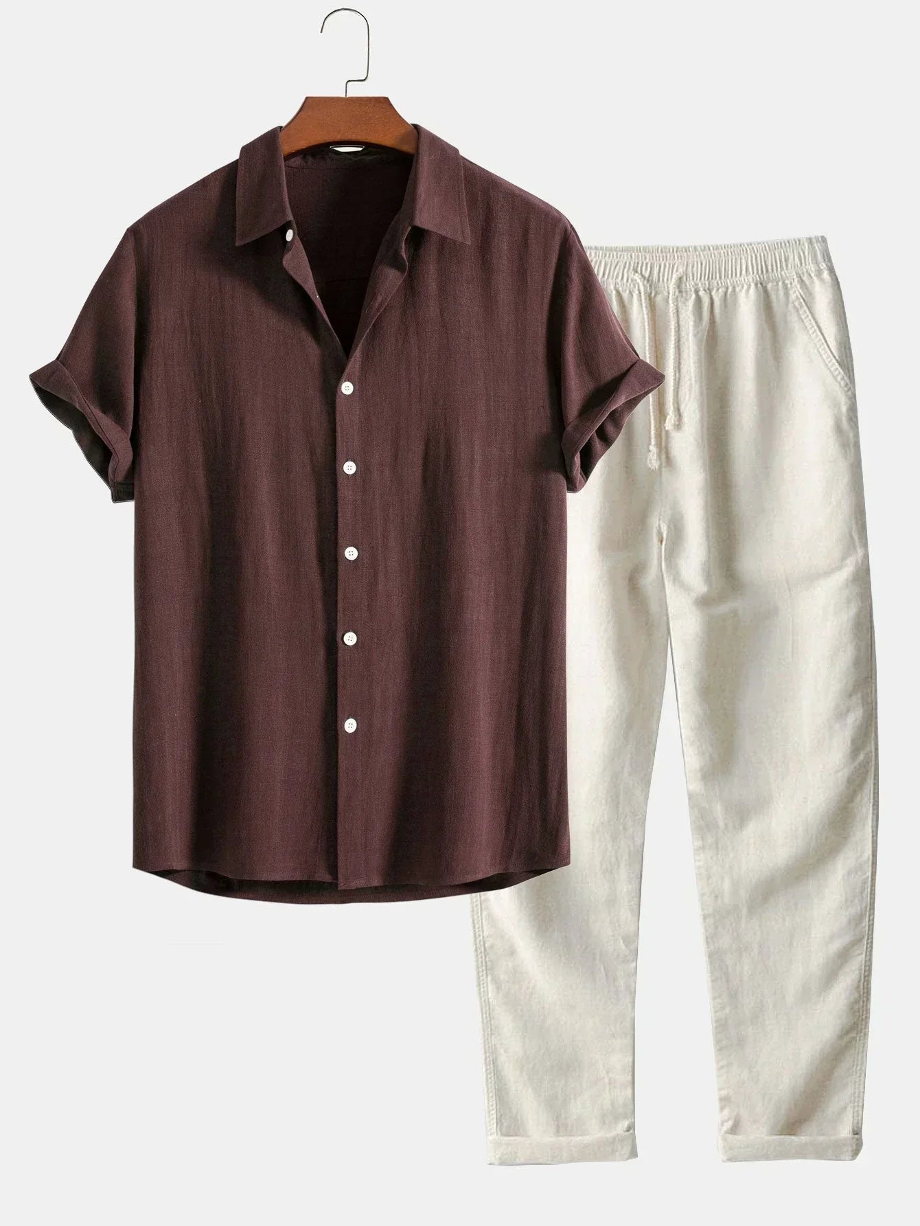 Steve's - Linnen Zomer Set Overhemd & Broek