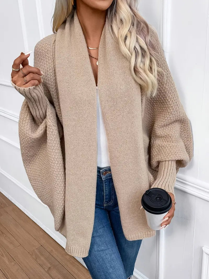 Casual Oversized Gebreid Vest Voor Dames