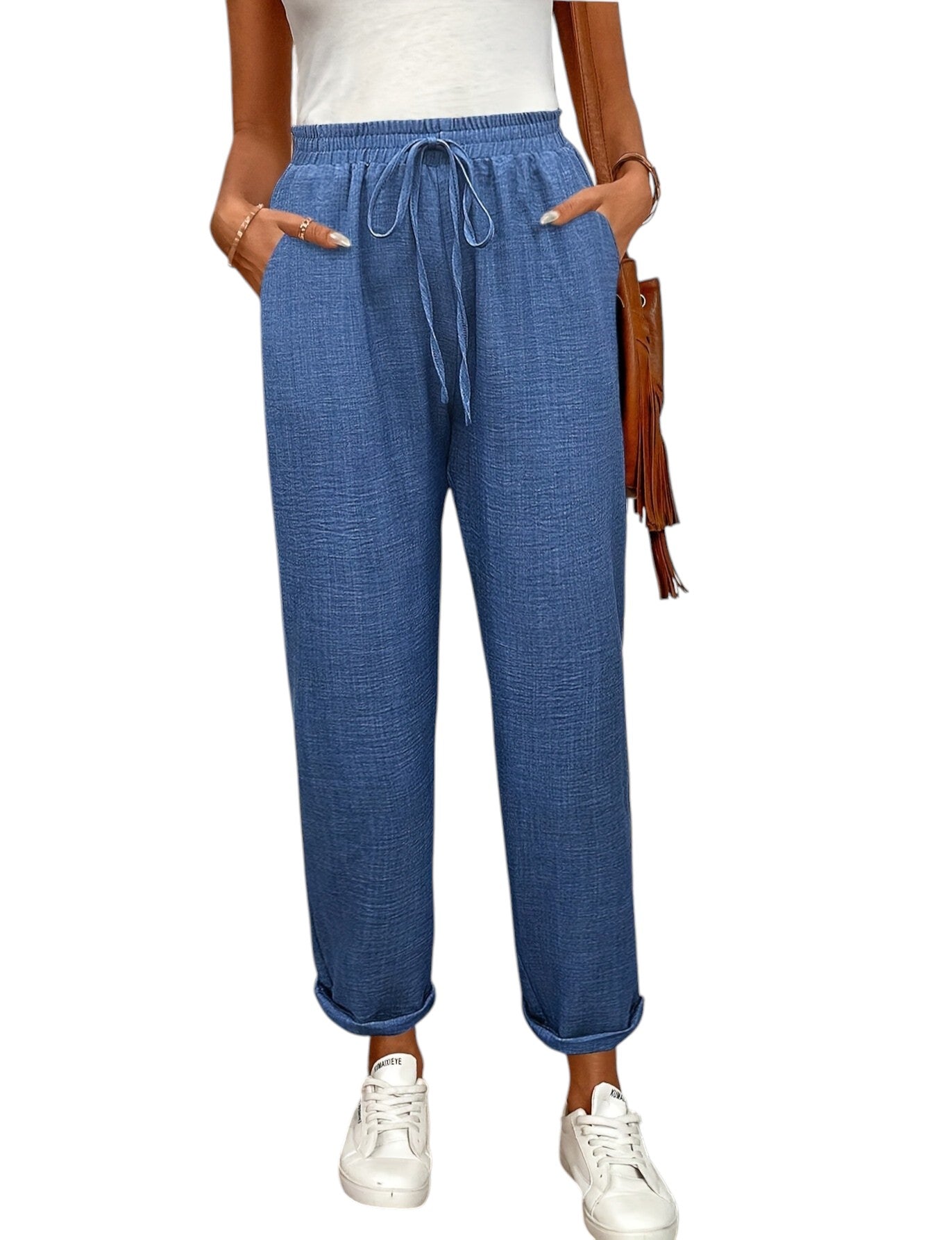 Elastische Linnen Dames Broek
