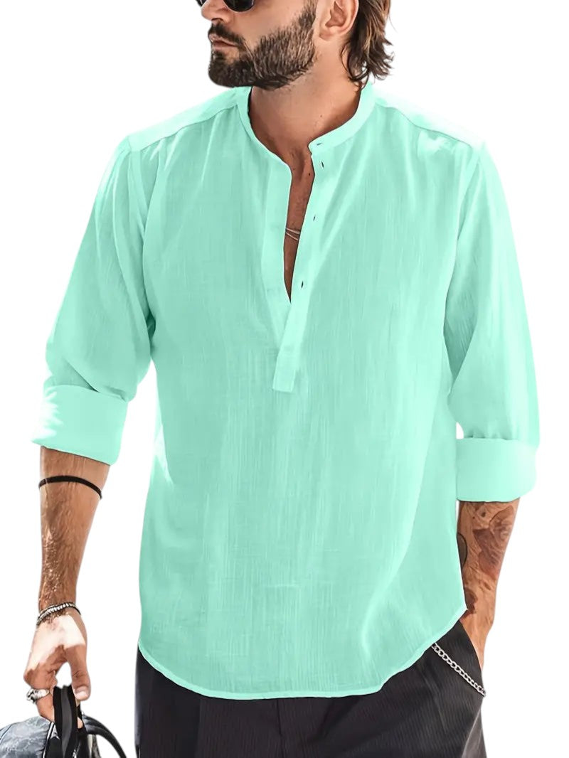 Hugo - Linnen Zomer Blouse Met V-hals