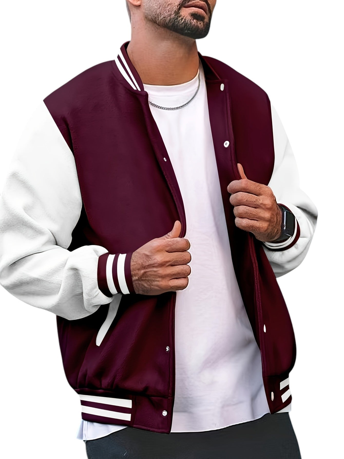 Klassieke Varsity Jas – Heren Casual Baseball Jack met Regular Fit