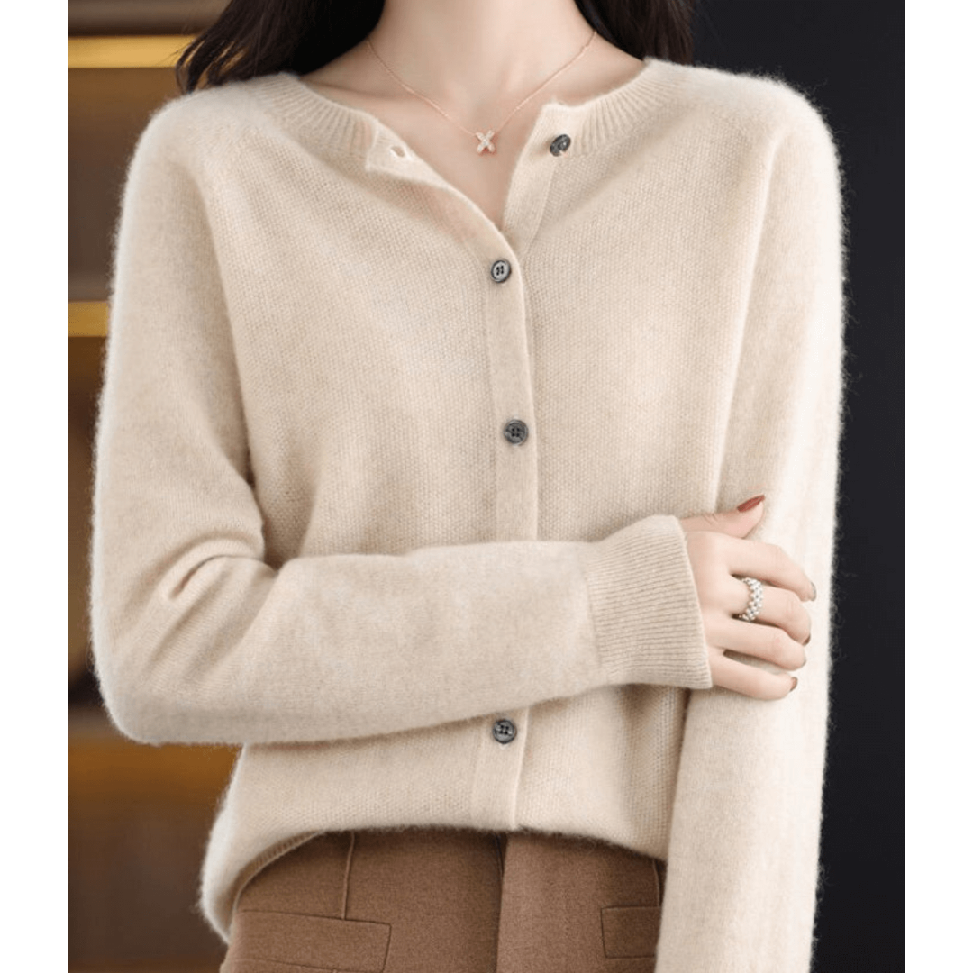 V-hals Vest Met Knoopsluiting | Lange Mouwen