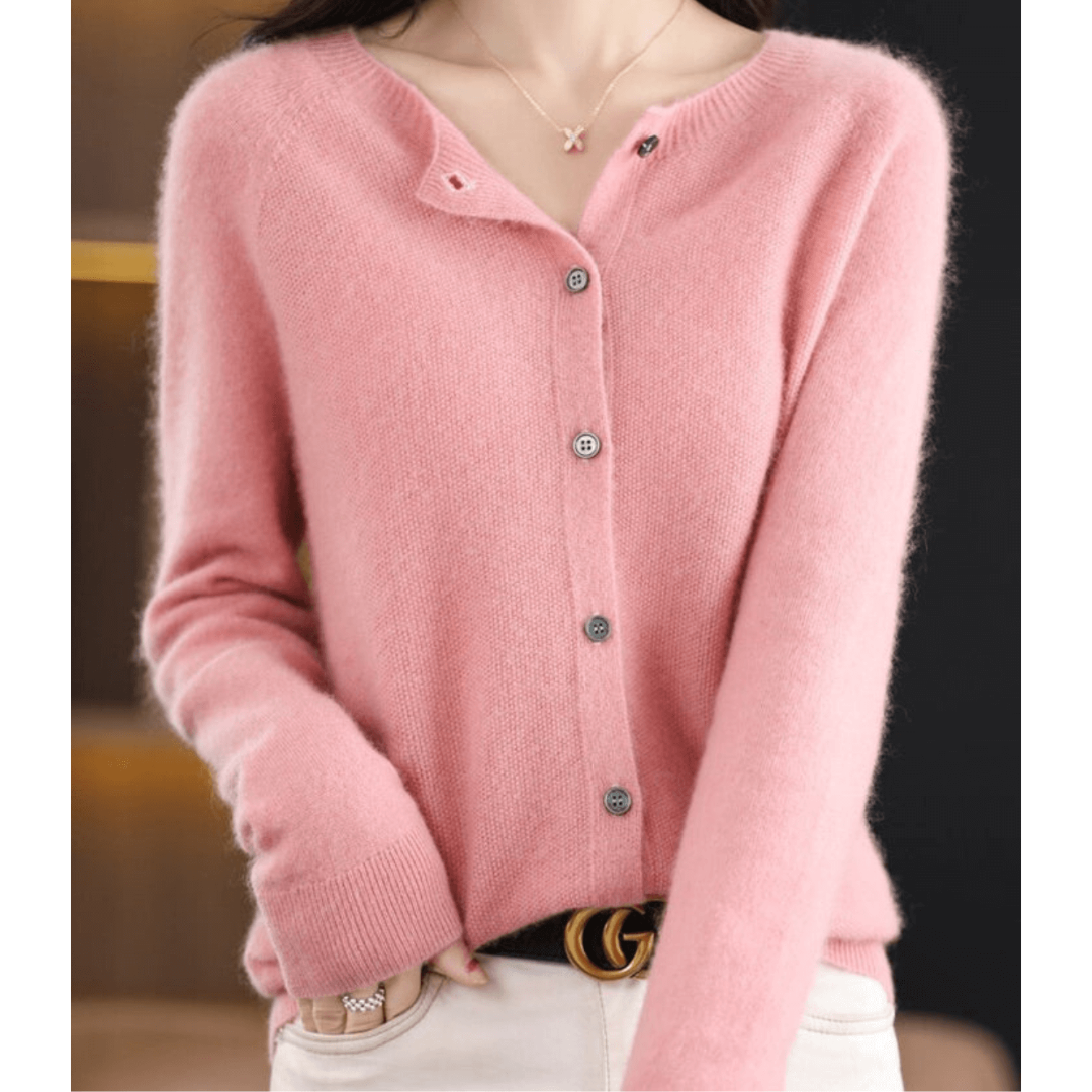 V-hals Vest Met Knoopsluiting | Lange Mouwen