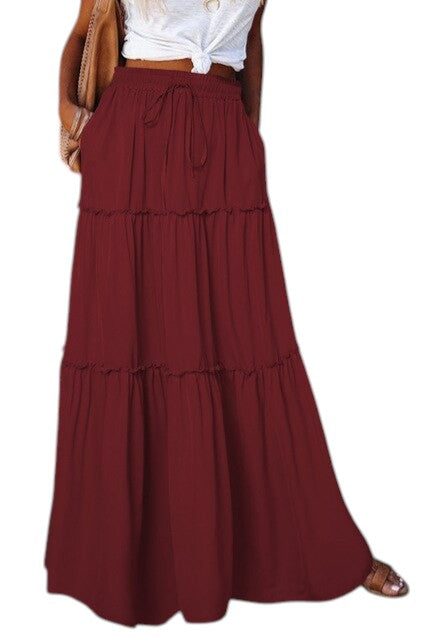 Elastische Boho Maxi Jurk voor Dames