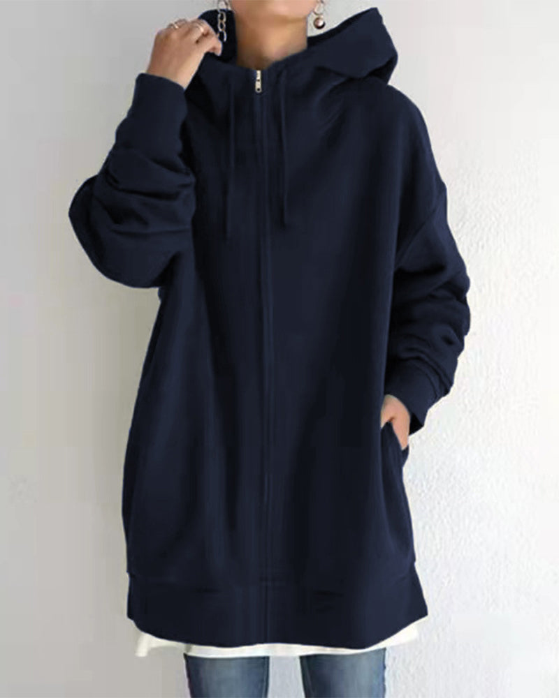 Lang Vest Met Capuchon Dames