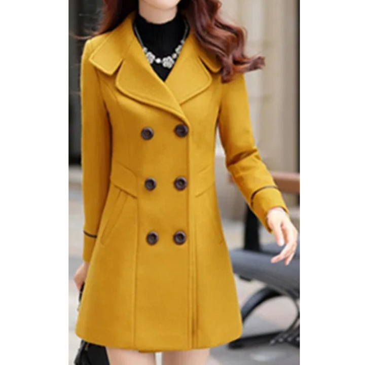 Chaveli - Chique Getailleerde Dames Trenchcoat lange trenchcoat damesjas met knopen 