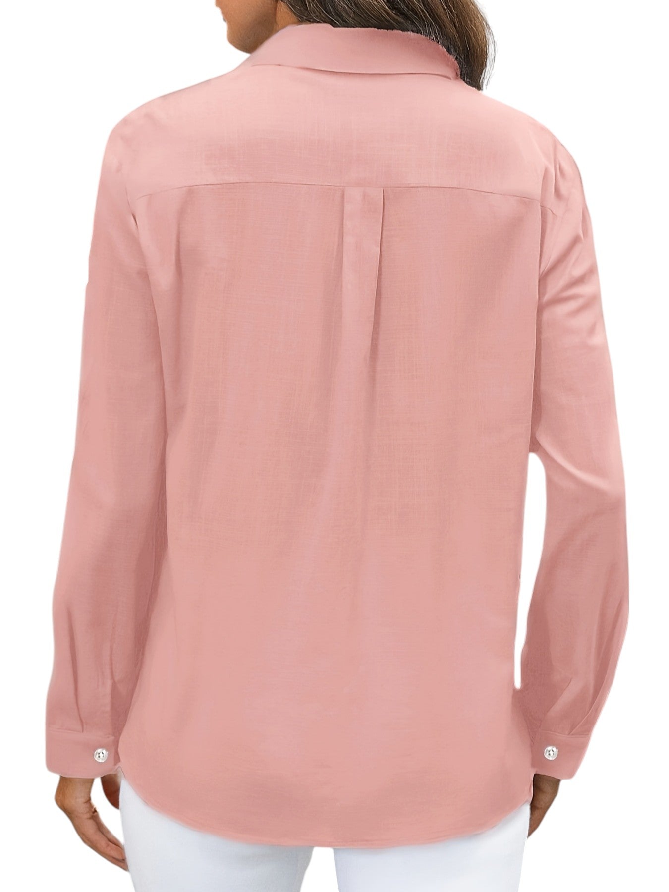 Linnen Dames Blouse In Effen Kleuren
