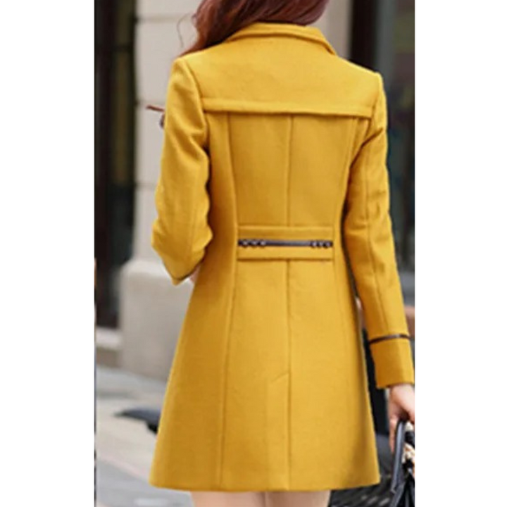 Chaveli - Chique Getailleerde Dames Trenchcoat lange trenchcoat damesjas met knopen 