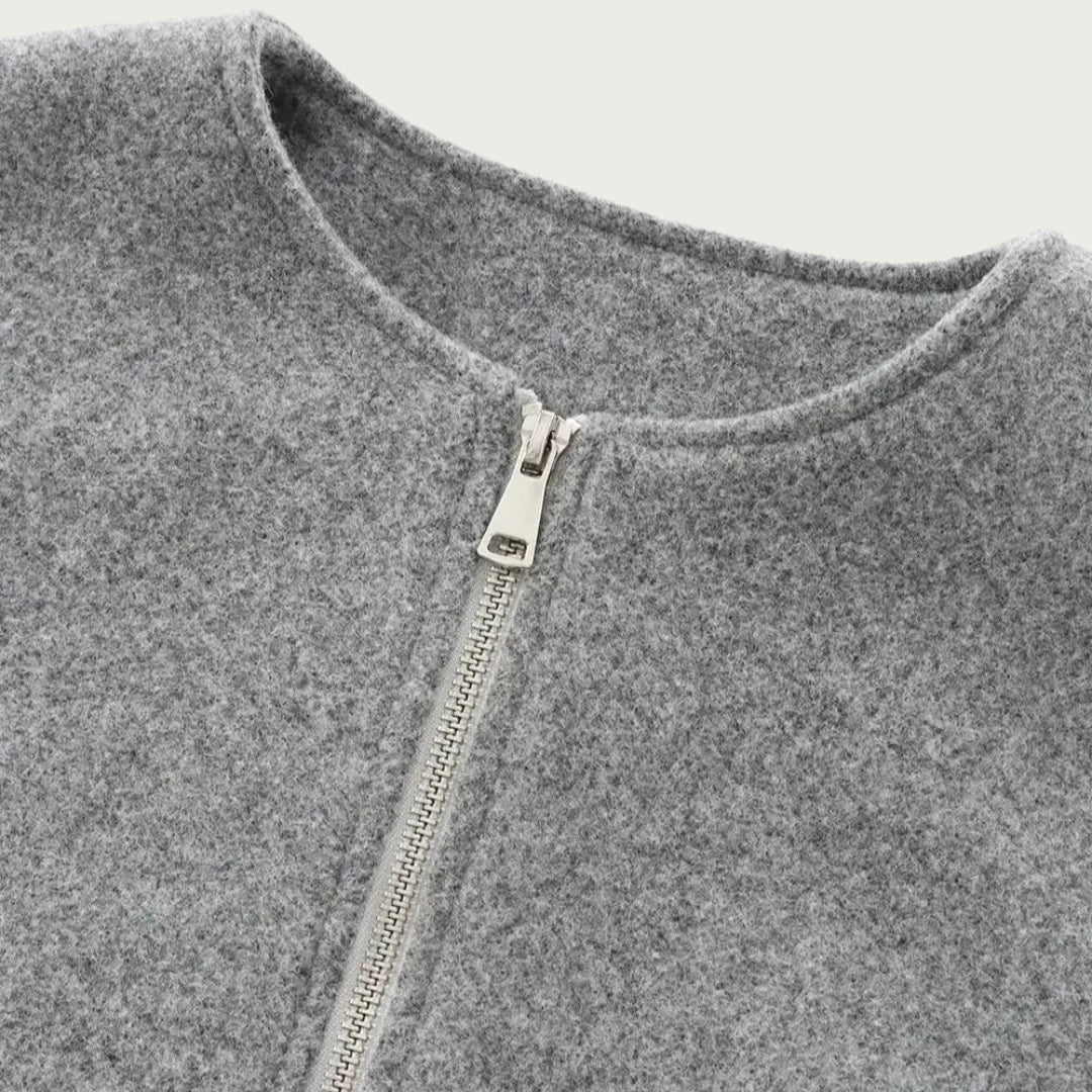 Cropped Tussenjas Met Ronde Hals | Casual