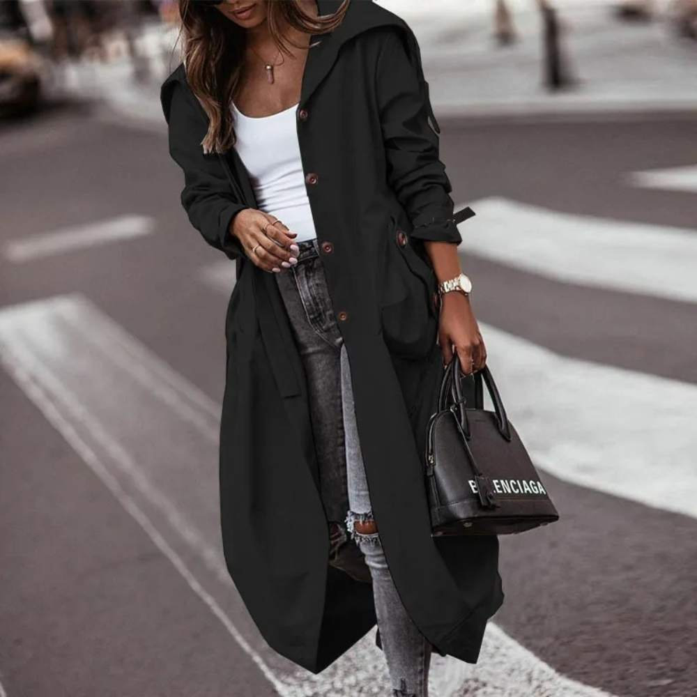 Senna - Lange Trenchcoat Tussenjas Dames