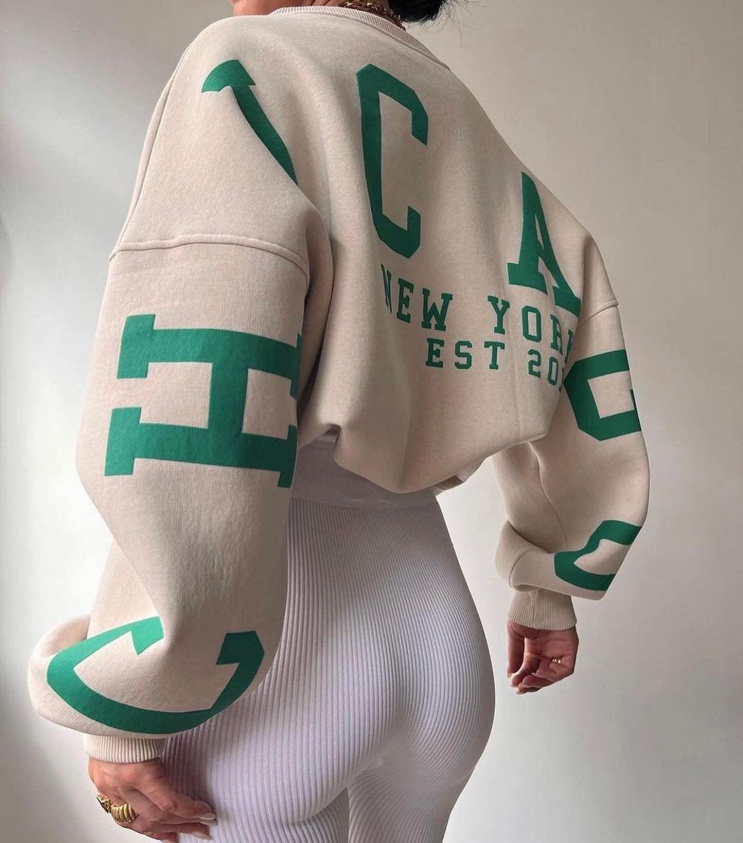 Oversized Sweater Met Ronde Hals