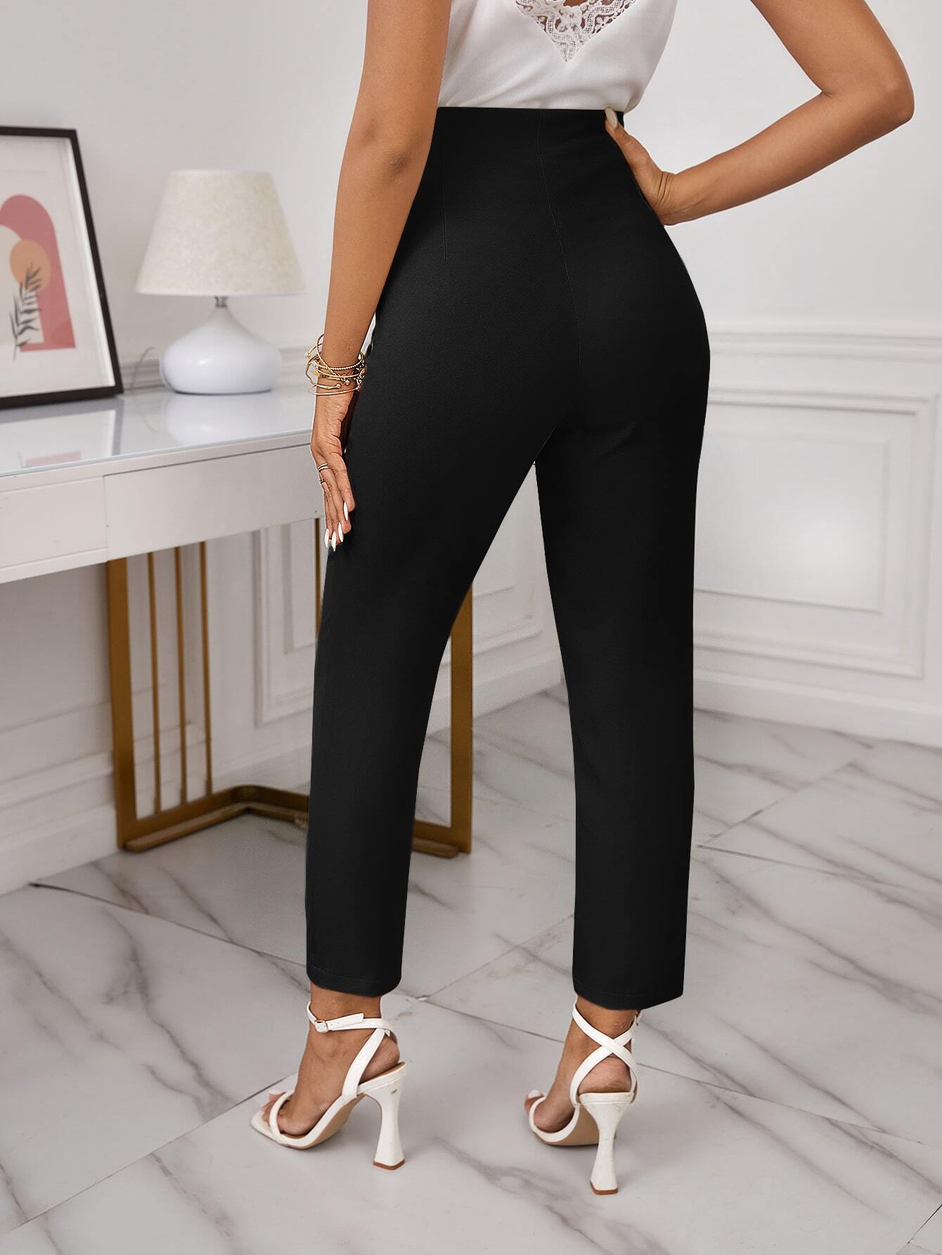 Chique Broek Met Hoge Taille Dames