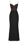 elegante korset maxi-jurk