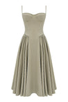 Korset Midi Zomerjurk Met Open Rug