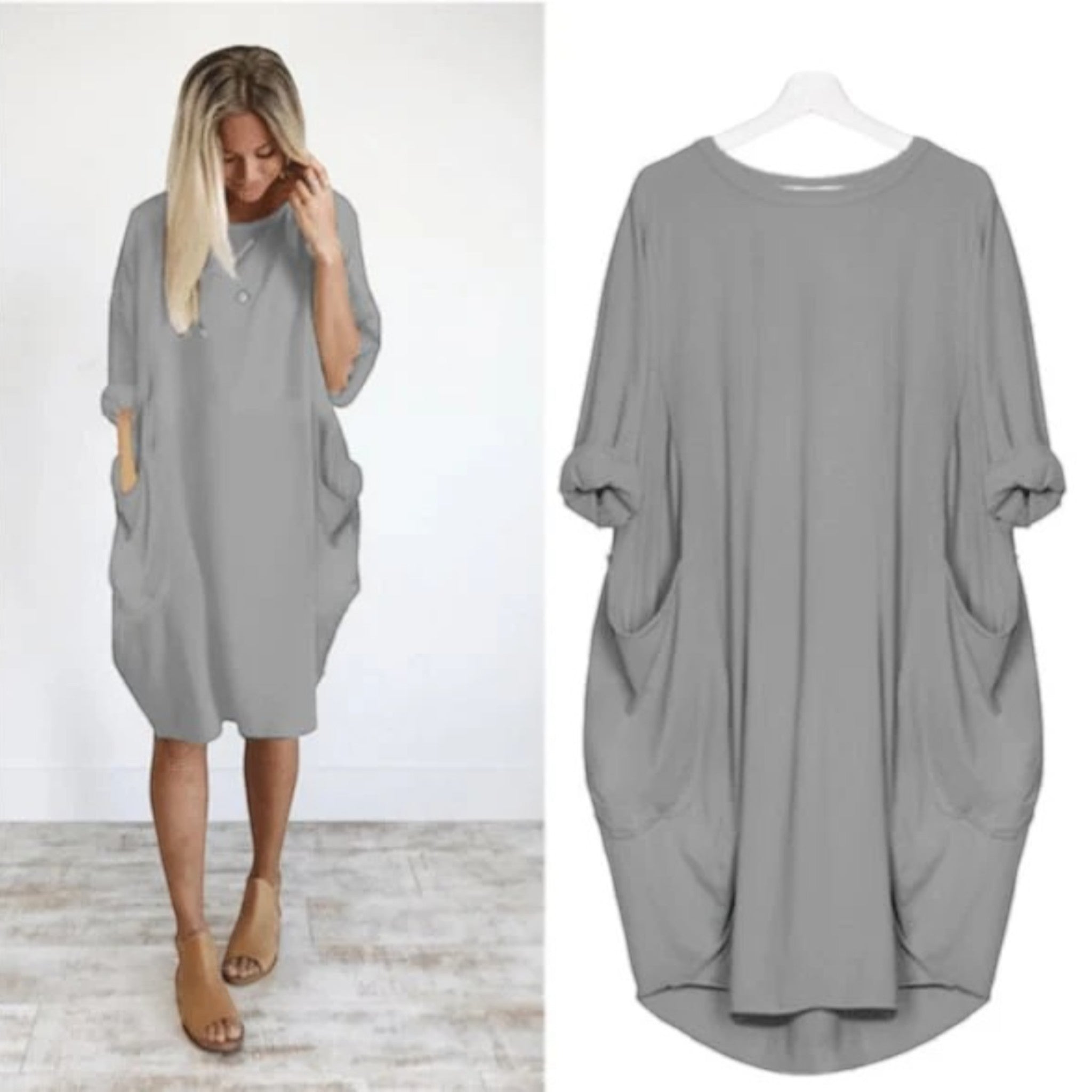 Elisa | Blousejurk Met Ronde Hals  | Oversized