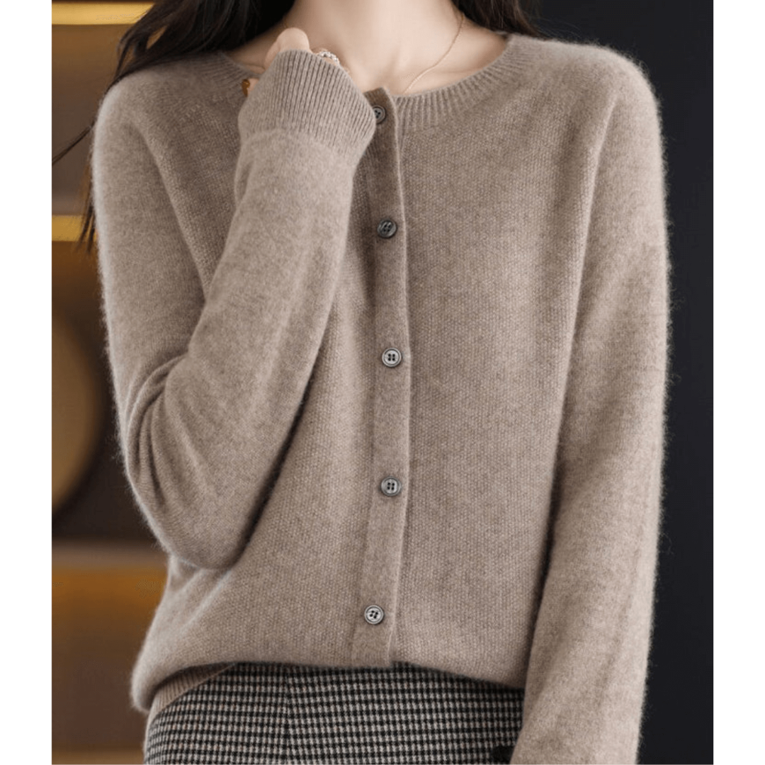 V-hals Vest Met Knoopsluiting | Lange Mouwen