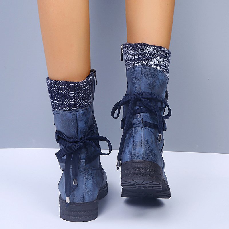 Modieuze Suede Laarzen Met Rits Voor Dames - Ava