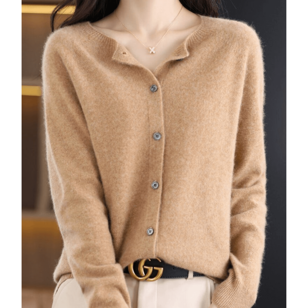 V-hals Vest Met Knoopsluiting | Lange Mouwen