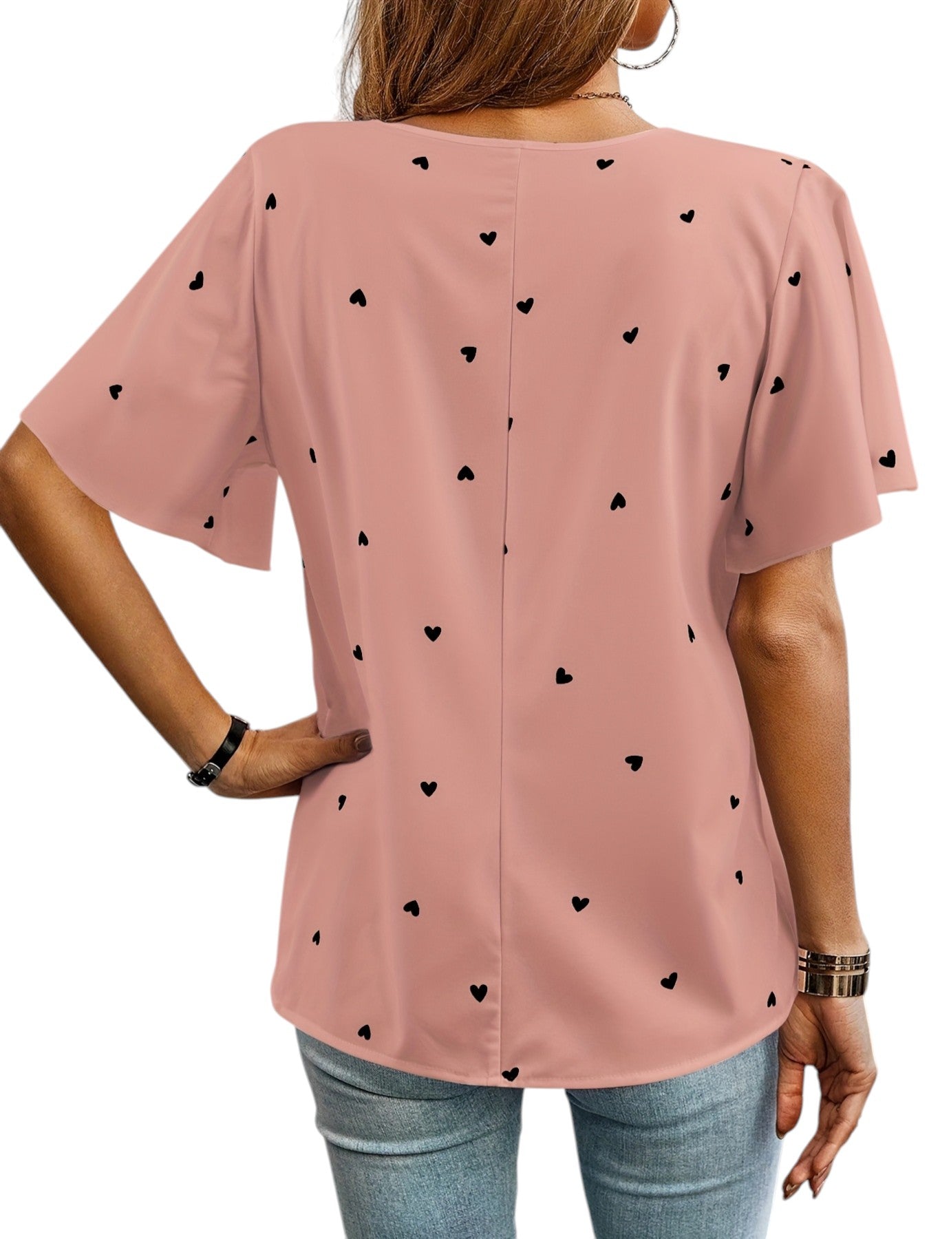 Zomerse Top Met Harten Print