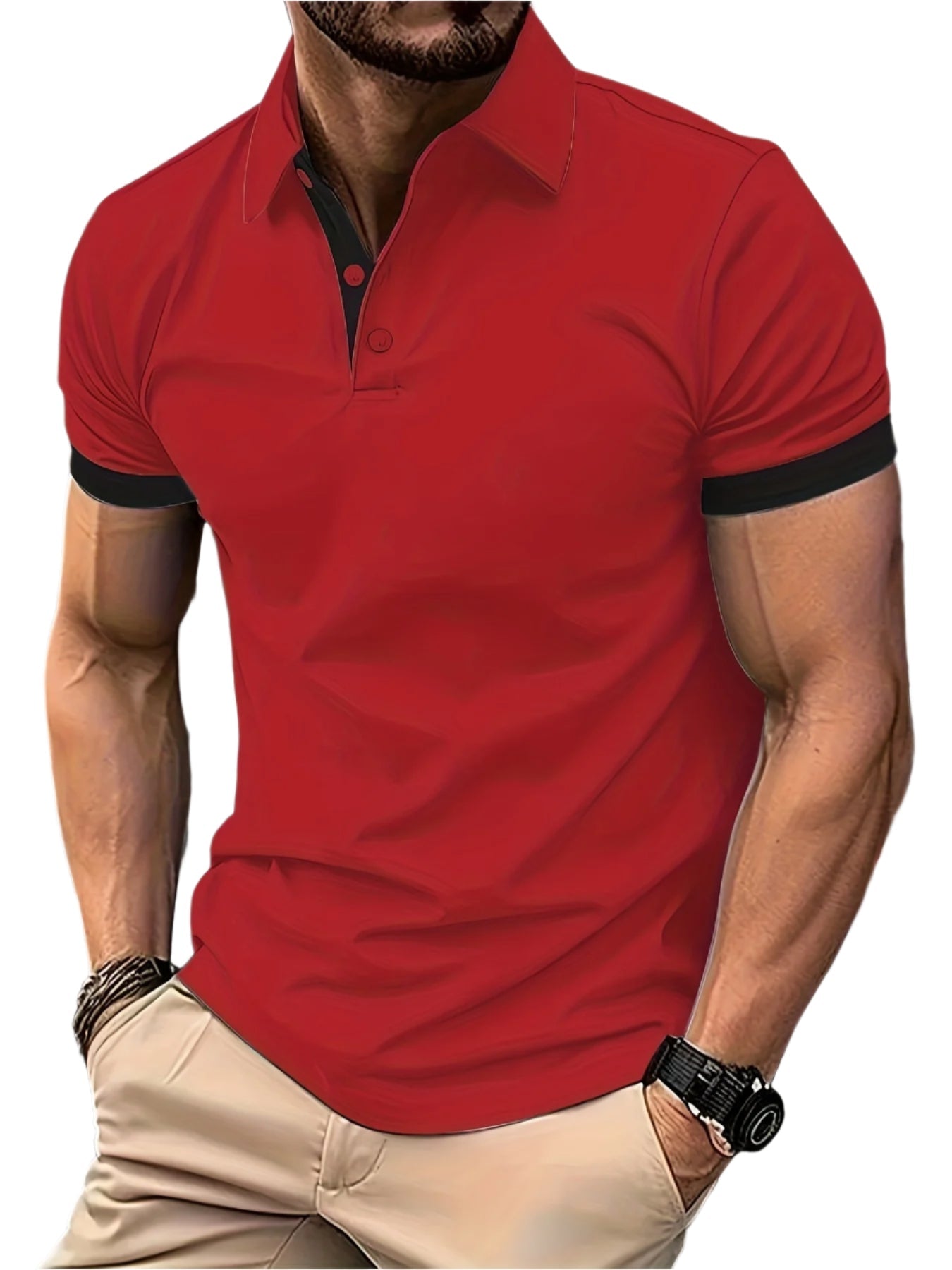Premium Heren Polo Shirt Korte Mouwen