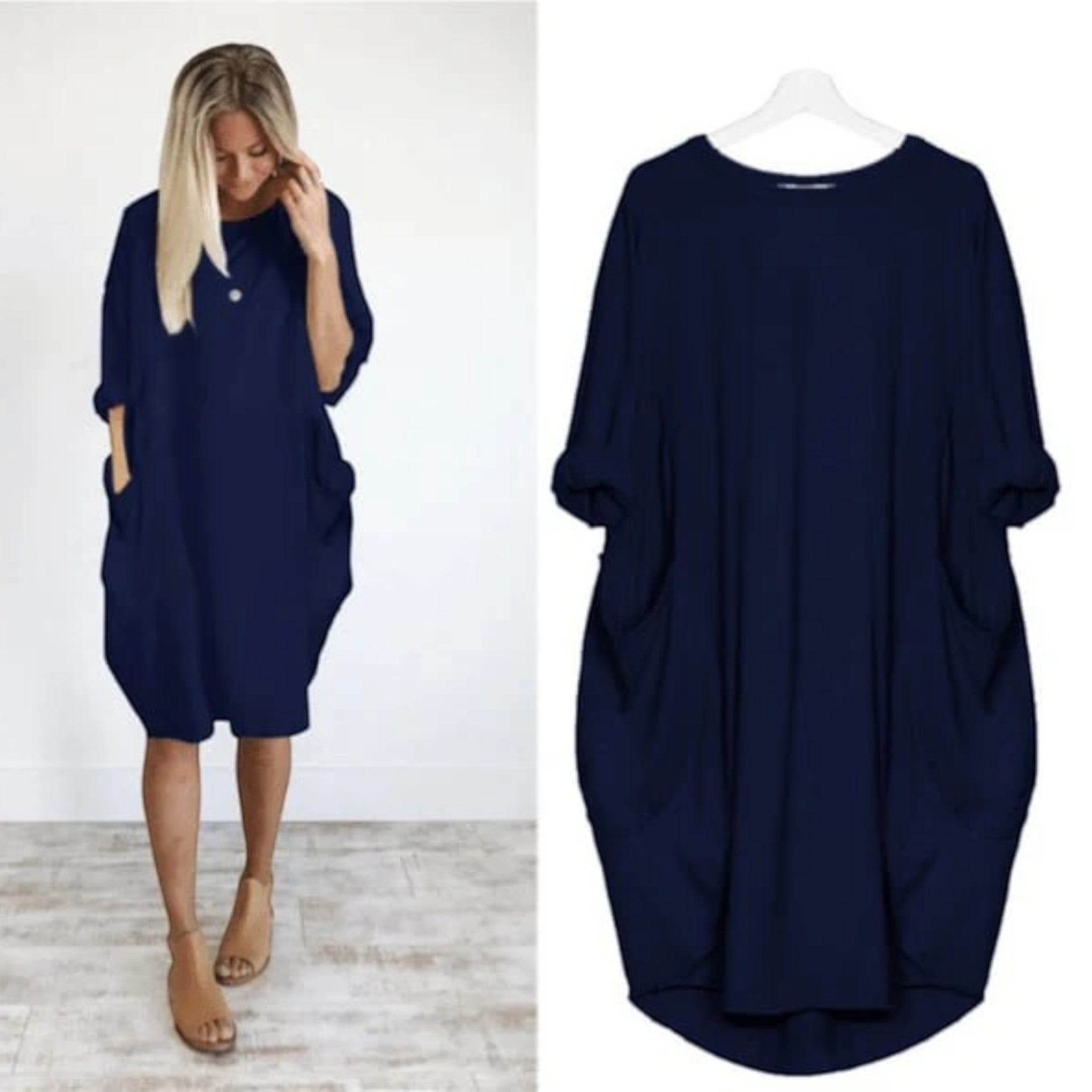 Elisa | Blousejurk Met Ronde Hals  | Oversized