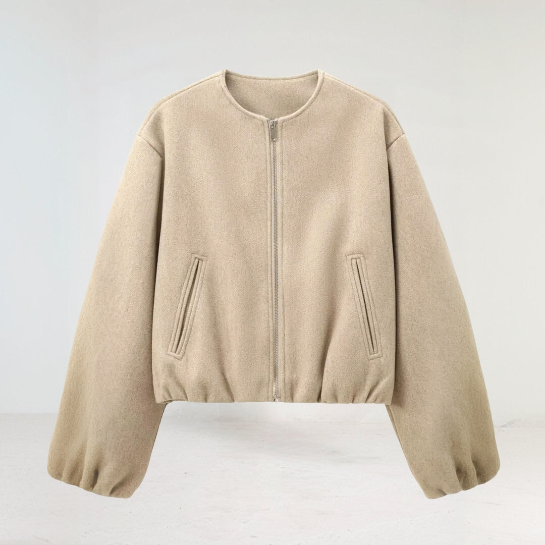 Cropped Tussenjas Met Ronde Hals | Casual