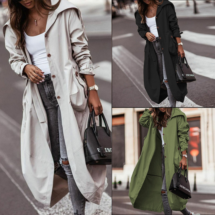 Senna - Lange Trenchcoat Tussenjas Dames
