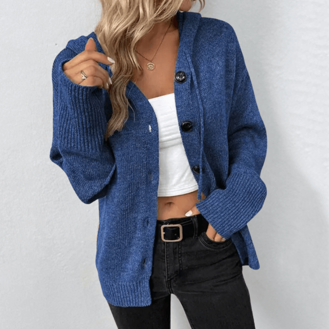 Casual Vest Met Capuchon | Knoopsluiting