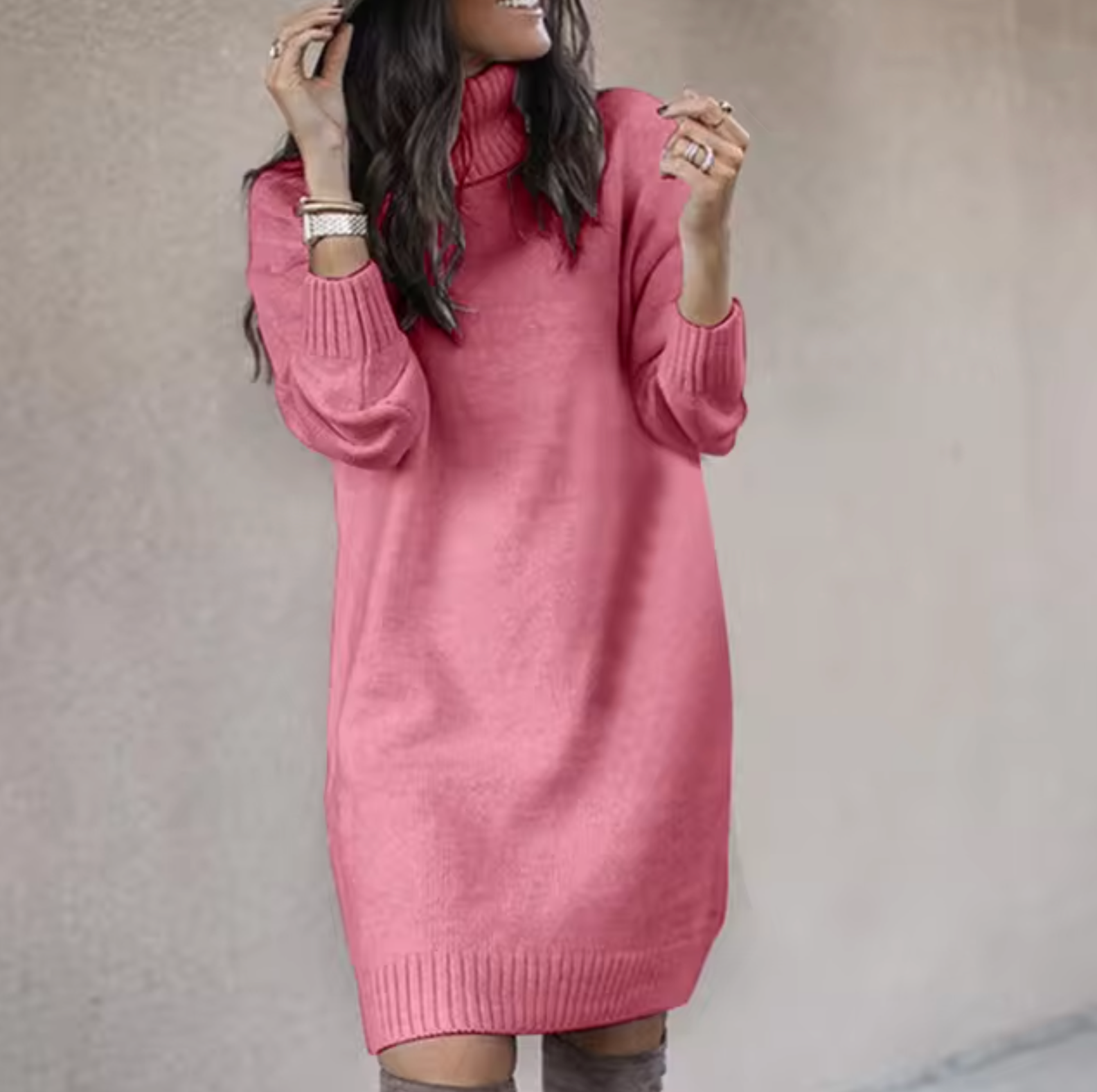 Oversized Truijurk Met Hoge Hals | Herfst