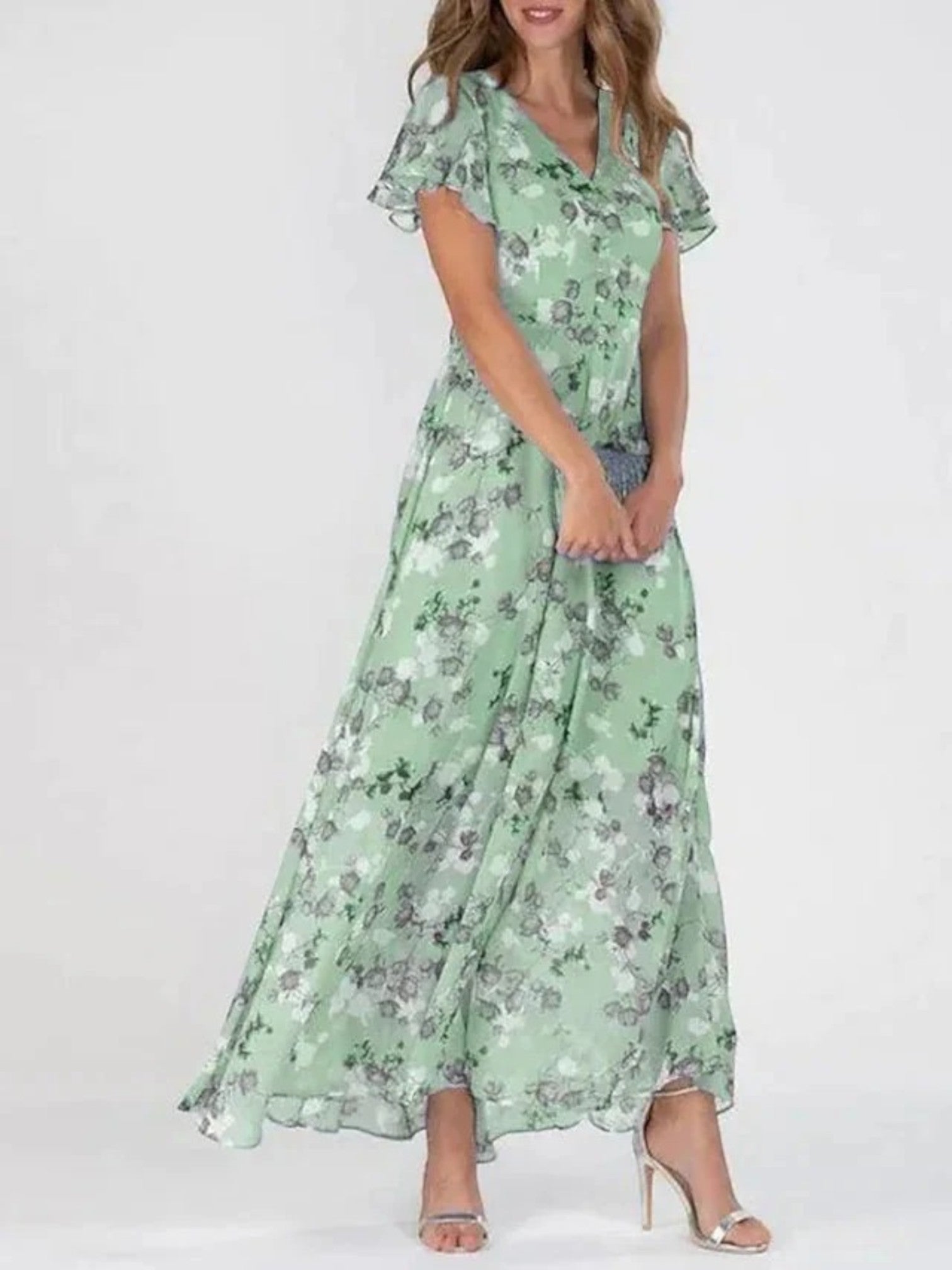Vivienne | Maxi Zomerjurk Met Bloemenprint
