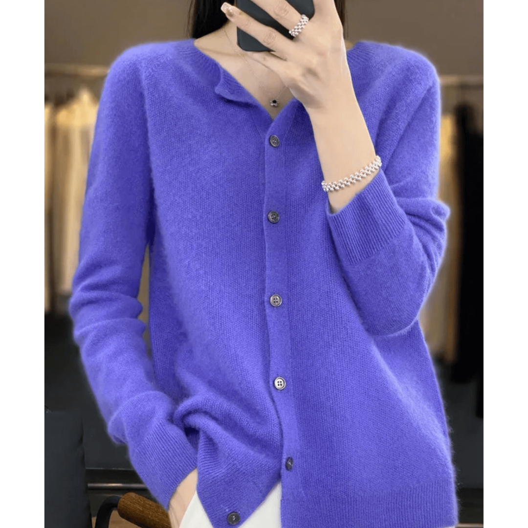 V-hals Vest Met Knoopsluiting | Lange Mouwen