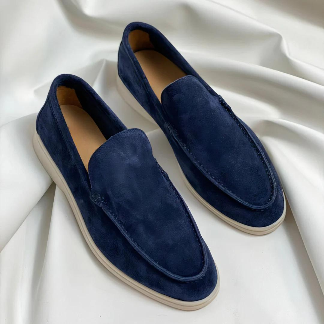 Half Leren Suède Loafers - George