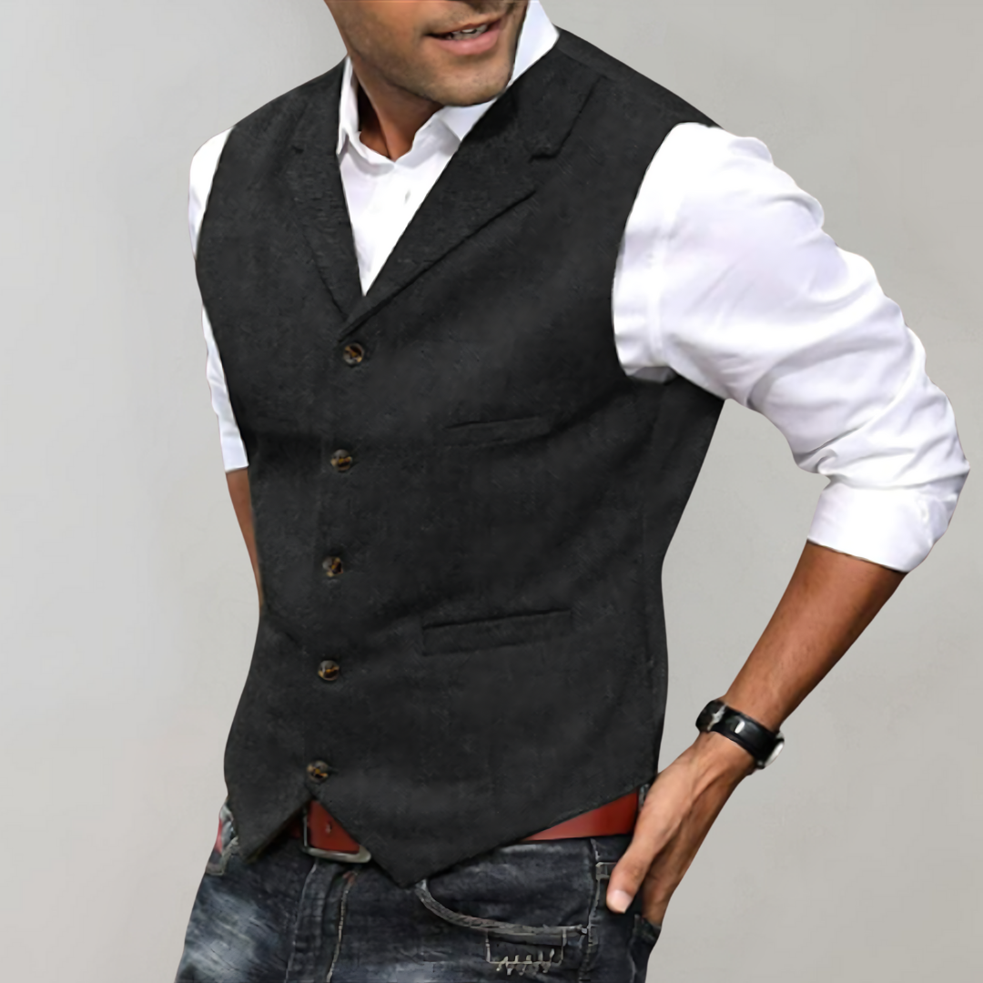 Heren Gilet Effen Kleuren - David
