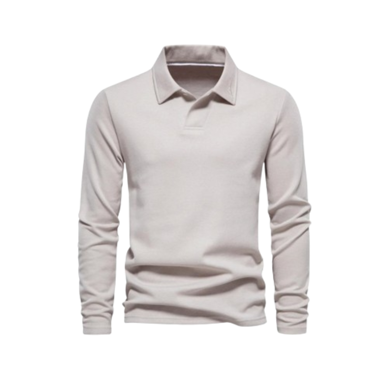 Luxe Polo Shirt Met Lange Mouwen Voor Heren - Lucas