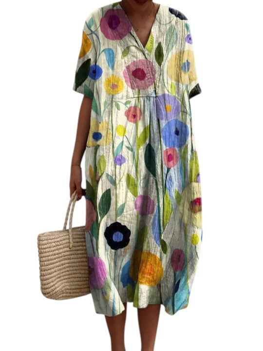 Dames Zomerjurk Met Bloemenprint