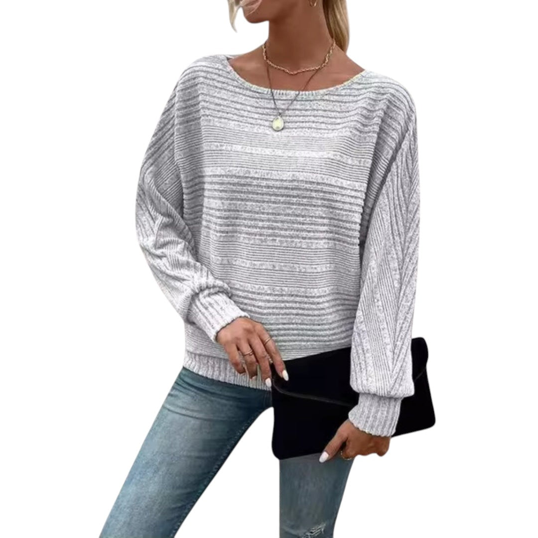 Dames Luchtig Shirt Met Lange Mouwen en Ronde Hals