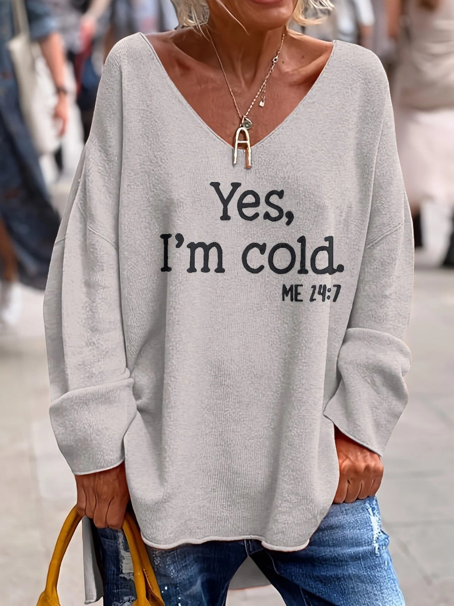 Lyra | Casual Trui Met V-hals | Oversized